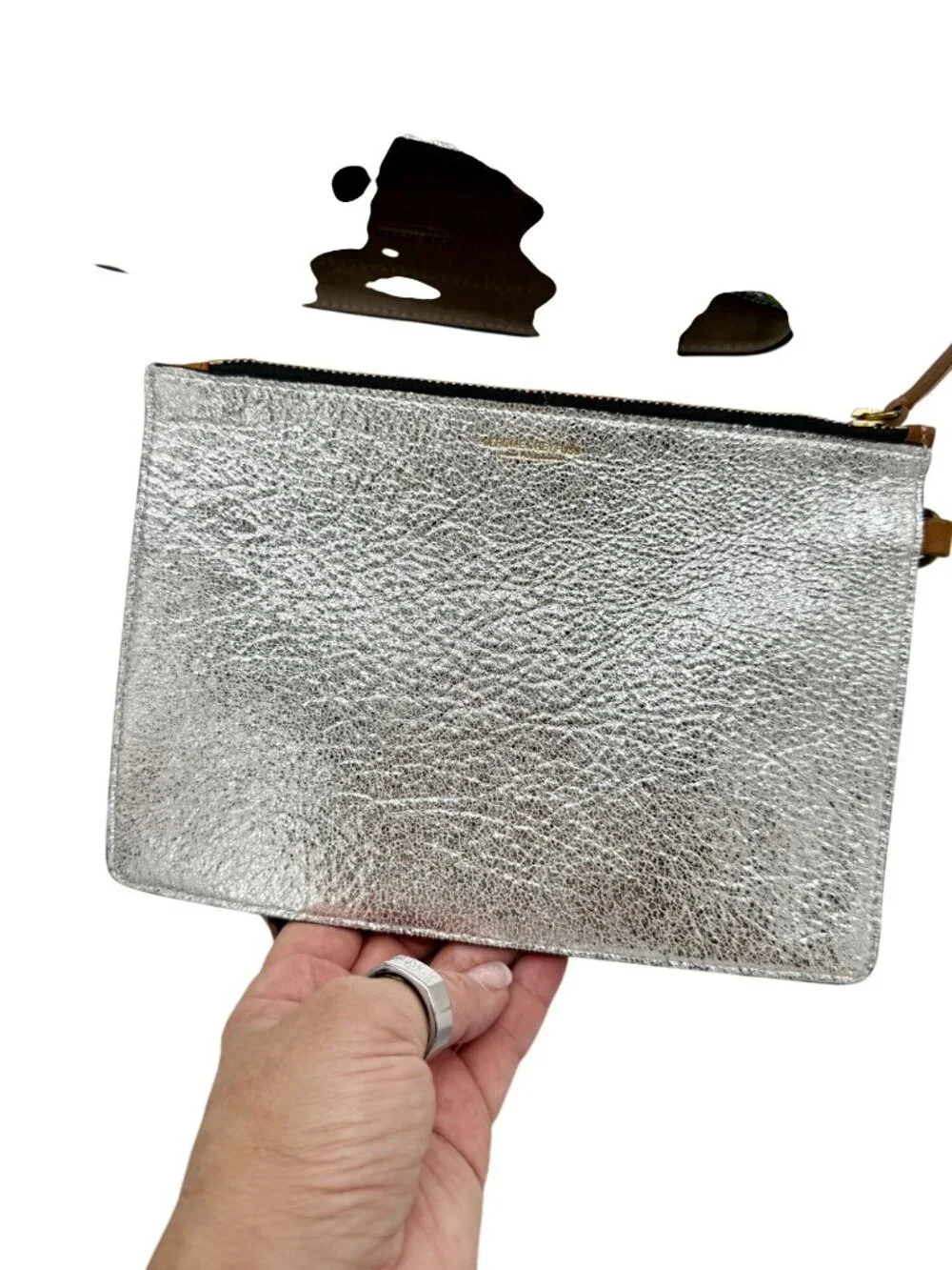 Jerome Dreyfuss Leon M Broderies Tote Bag - Bro Silver NWT